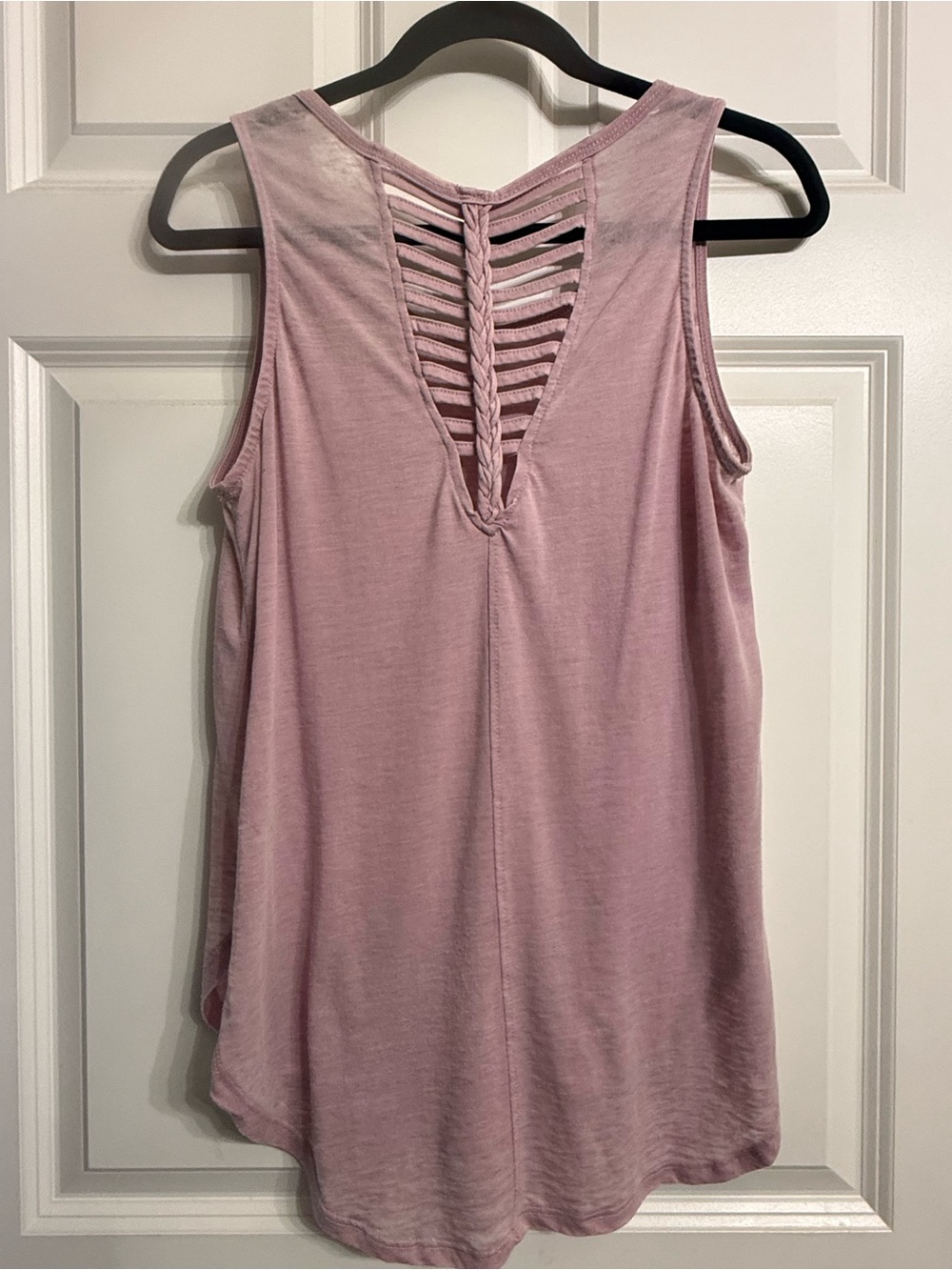 Sage Women's Dusty Rose Ladder-Back Tank Top small